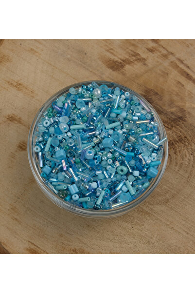 Prestij Boncuk Prestij Candy Karışık Model Cam Boncuk Mavi Renk Tonları