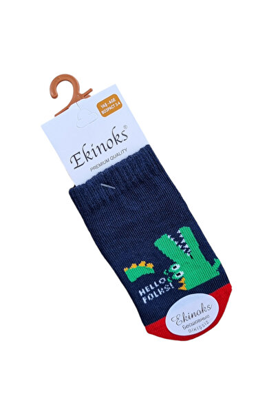 Ekinoks Colorful Crocodile Patterned Seamless Baby Kids Booties