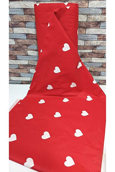 Gasel Home NEVRESİM ÇARŞAFLIK METRELİK KUMAŞ KALP DESEN