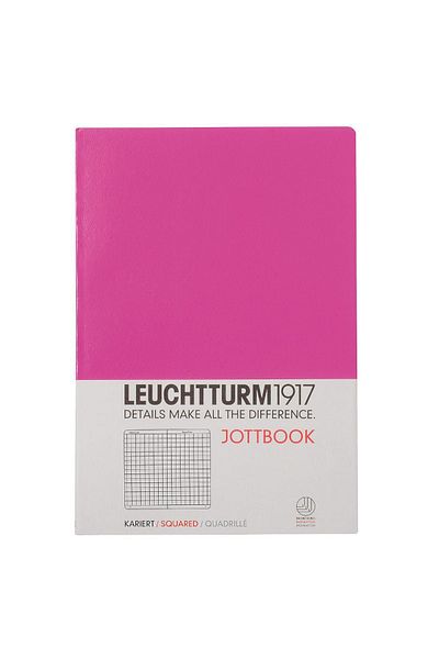 Leuchtturm1917 جوت بوك متوسط الحجم، مربعات، غطاء وردي