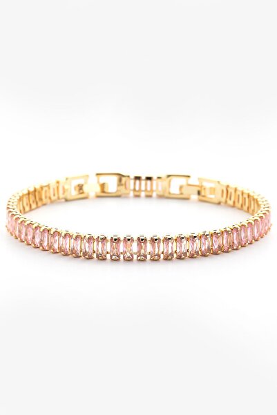 Ressia Kadın VIP Su Yolu Kararmaz 5mm Pembe Baget Bileklik