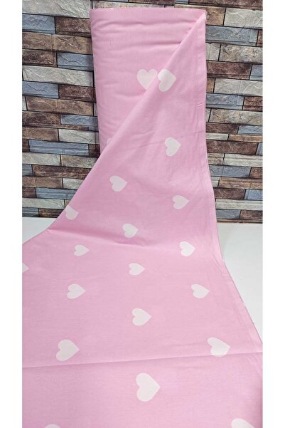 Gasel Home NEVRESİM ÇARŞAFLIK METRELİK KUMAŞ KALP DESEN