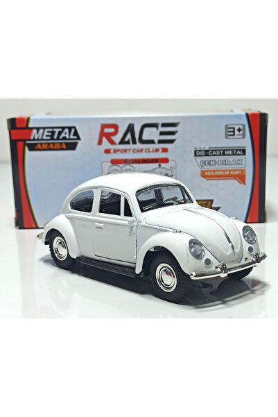 Motor Max 1:36 VOLKSWAGEN BEETLE beyaz (çek bırak metal model)