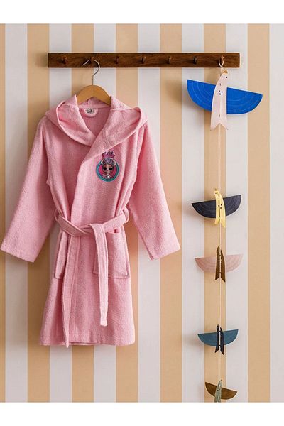 LC Waikiki LCW HOME Embroidered Long Hooded Girl's Bathrobe