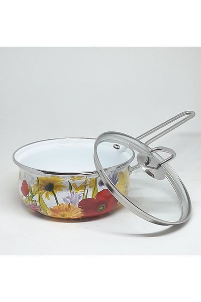 Avşar Enamel House - 16 cm 900 ml Sauce and Milk Pan