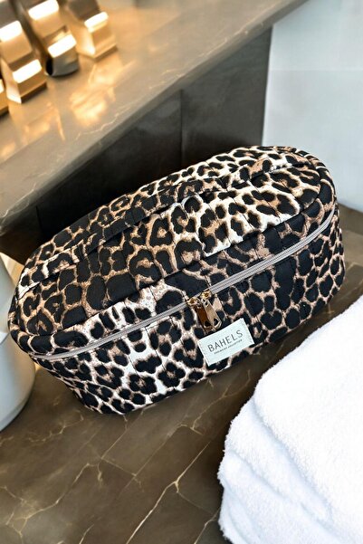 BAHELS Viral Leopar Airwrap Uyumlu Tüm Saç Şekillendirici Için Xl Boy Çanta Seyahat Çantası