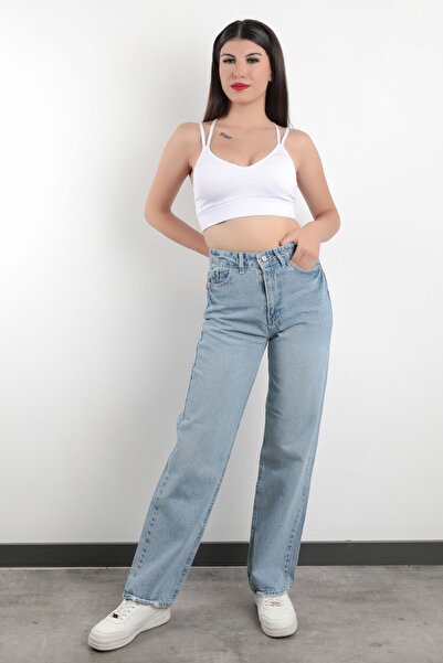 John Borners Visok struk Boyfriend Jean Jb Paris - 100% pamuk , svetloplave, ...