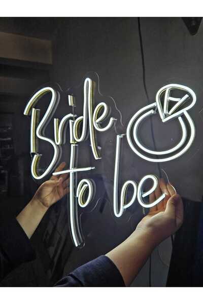 En Güzel Günde Bride To Be Neon Led Işıklı Tabela 55*55 cm