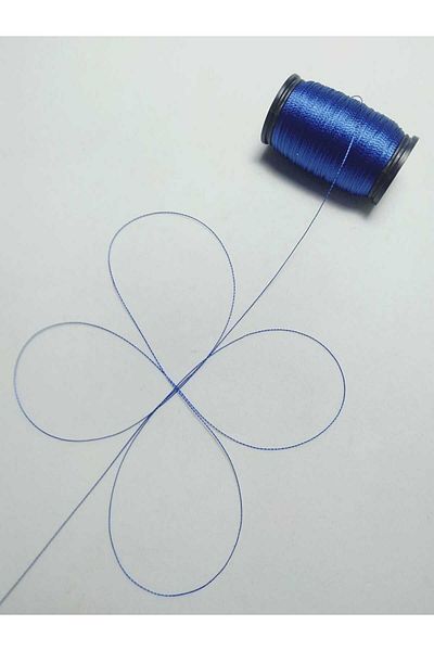 Eskişehir hobi sanat 0,2 mm 60 de metri Snur de mărgele de rugăciune Saks Culoare albastră (cel mai subțire snur de mărgele de rugăciune) (potrivit pentru colier cu șnur)