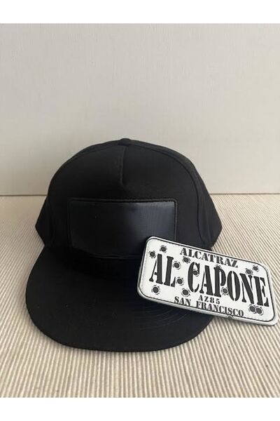 CosmoOutlet Al Capone - Unisex Black Hip Hop Cap with San Francisco Slogan, Detachable Bench Logo