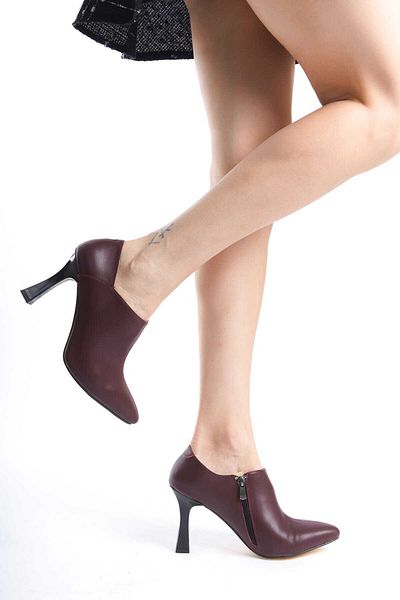 İDOL SHOES High Heeled Vegan Leather Women's Shoes - Remarkable