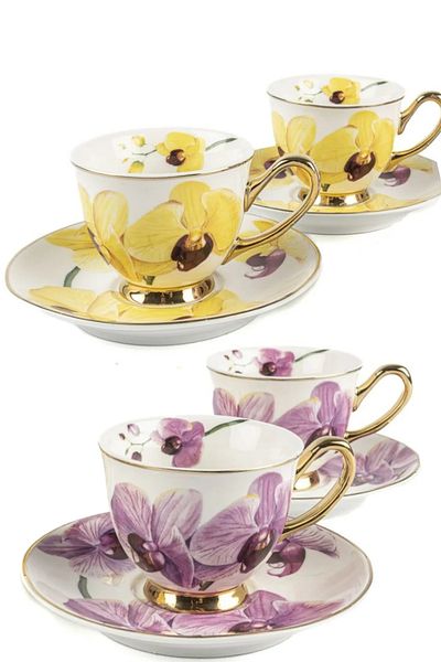 Mikasa Moor New Bloom 4-piece Porcelain Coffee Set - Cup Set