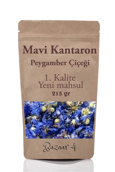 BAZAAR 4 Mavi Kantaron - Peygamber Çiçeği 215 Gr 1.kalite Taze Yeni Mahsül