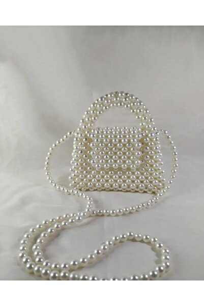 BY TUĞ İnci boncuk çanta-incili çanta