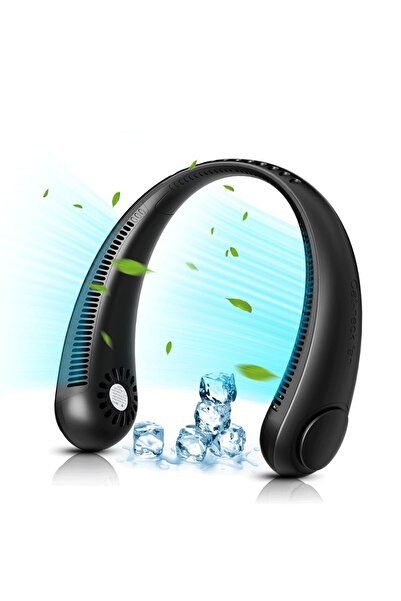 EN SİGA Şarjlı Boyun vantilatör taşınabilir, yapraksız boyun Fan Serinletici ,Kişisel , 3 hız kademeli