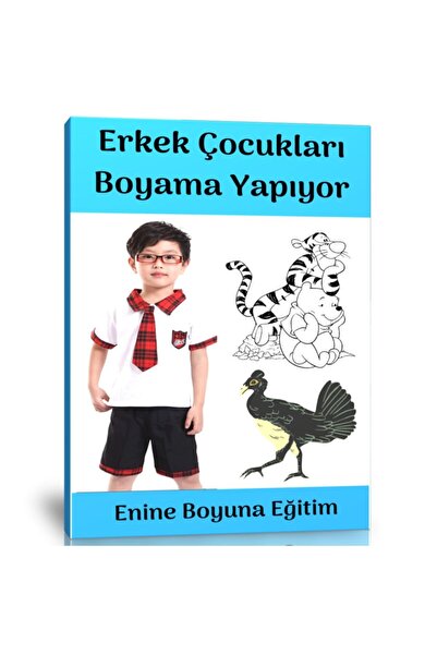 Enine Boyuna Eğitim Boys Painting Book