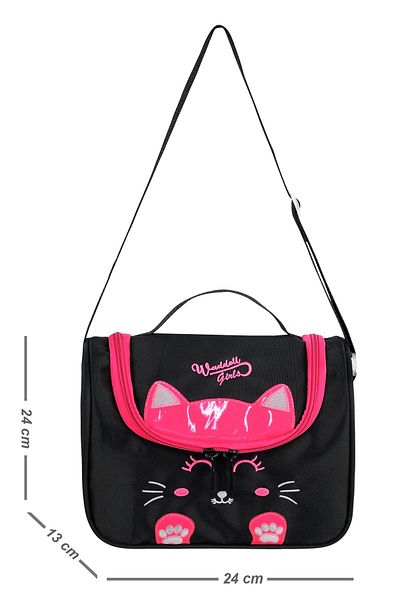 GENC DIJITAL BASKI WADDELL Quilted Cat Thermal Lunchbox