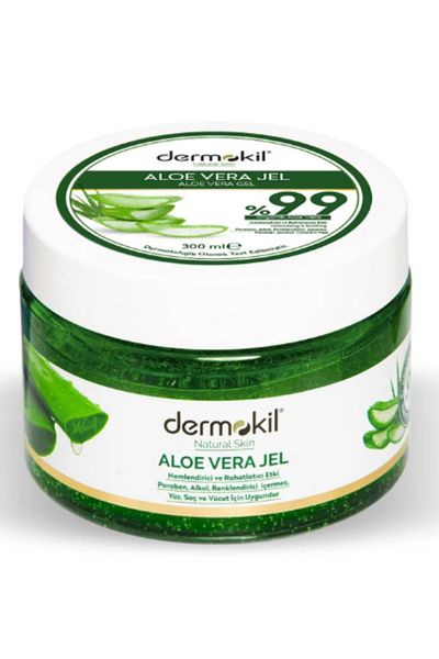 Dermokil Cellulite and Aloe Vera Gel Anti-ingrown Hair Set oF 2 to Help Reduce - Horsehair Brush