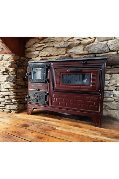 Keskinler Isı Camlı Kahve Kuzine Soba 40'lık RA-003