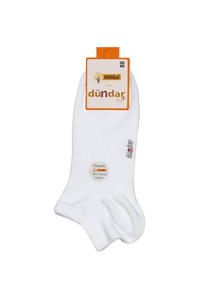 Dündar Unisex White Modal 6 Pieces Booties Socks