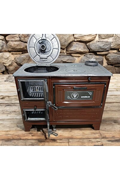 Keskinler Isı Camlı Kahve Kuzine Soba 40'lık RA-003