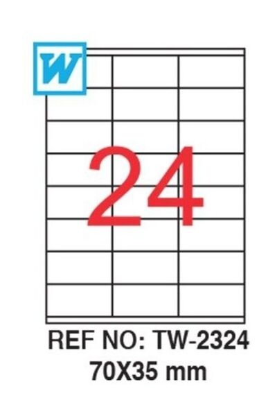 Tanex ملصق طابعة Tw-2324 مقاس 70x35 مم 2400 قطعة