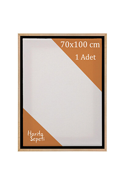 Harita Sepeti Gold Çerçeveli 70x100 cm Boş Tuval Tablo