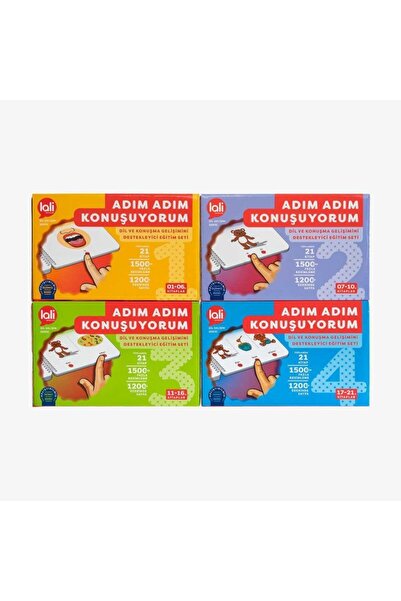 Lali Yayınları Adım Adım Konuşuyorum Terapi Eğitim Seti 4'lü Kutu
