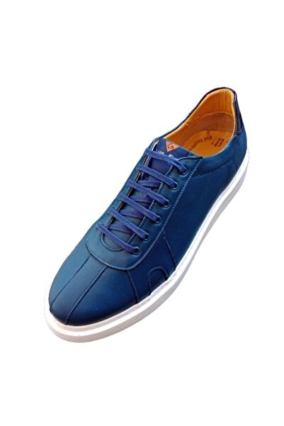 Luis Figo Genuine Leather 4475 Navy Blue Color Men's Sneakers