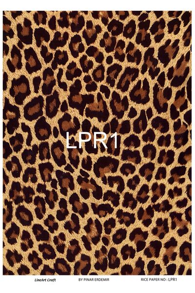 LİNEART Leopar Serisi LPR1 Leopar Desenli Pirinç Dekopaj 30x42