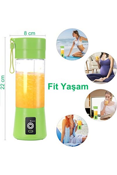 St Morritz Taşınabilir Şarjlı 380 ml El Blenderi-Smoothie, Milkshake, Bebek Maması, Detoks İçecek Karıştırıcı