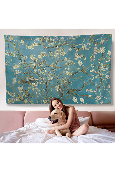Harita Sepeti Vincent van Gogh - Çiçek Açan Badem Ağacı Duvar Örtüsü-7050