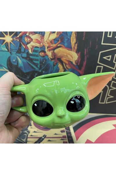 Canderel 3D Baby Yoda Patterned 300ml Cute Ceramic Cup