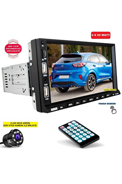 Kalite 7 İnç Tofaş Model Double Teyp + 8 Led Geri Vites Kamera (Bluetooth-Vid...