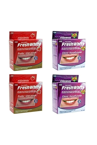 Fresh White Fresh Whıte Diş Parlatıcı Beyazlatıcı Tozu 2 Adet Çilekli 2 Adet ...