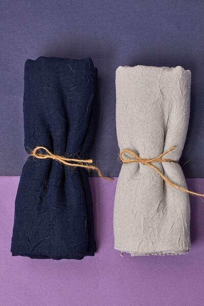 Organic Scarfs Tesettür Hijab Kadın Bambu Kraş Şal Modeli-2'li Set