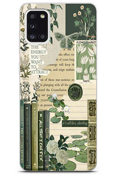 moonset Samsung Galaxy A31 Uyumlu Be The Energy Kolaj Tasarımlı Baskılı Şeffa...