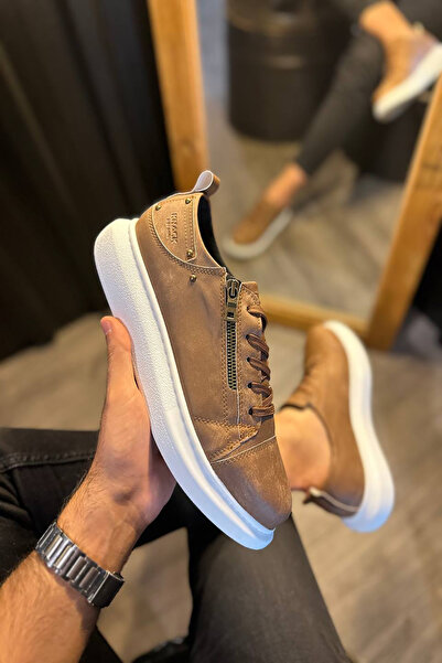 Rainon Store Men's Sneakers - Stylish and comfortable Matte Tan LeatHer, complementary of Every combination