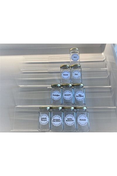 color house 4 Pieces of In-Drawer Spice Organizer Stand 30.5 cm X 13cm (Excluding Jars) Z305