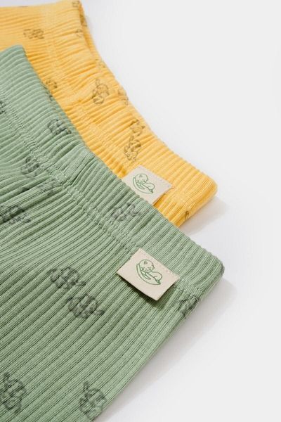 BabyCosy بنطلون بطبعة فيل عضوي مكون من قطعتين مع حذاء