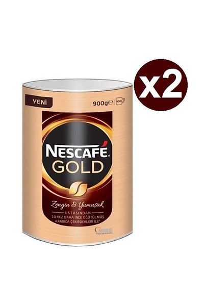 Nescafe Gold Instant Coffee 900 Gr Tin X 2 Pieces