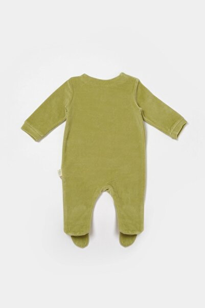 BabyCosy Organic Velvet Booties Jumpsuit csyk6038