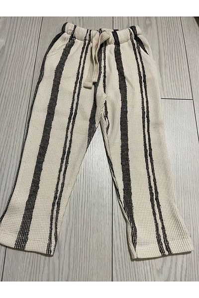 Pamuk şekeri çocuk giyim Striped Knitted Trousers for Boys