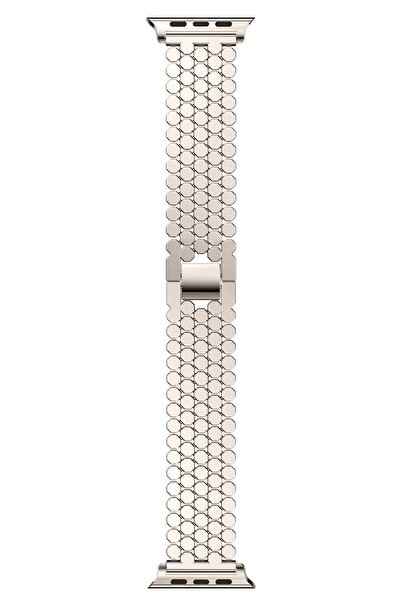 Quse Apple Watch 46mm/45mm/44mm & Series 1-3 42mm ile Uyumlu Bal Peteği Metal...