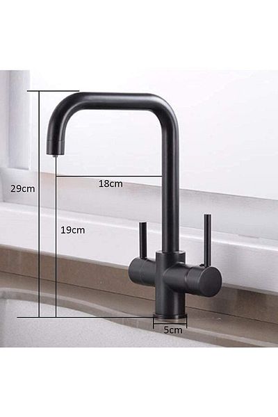 OEM Kitchen Sink Faucet Dual Flow Water Purification Outlet Granite Pattern Black New Imported