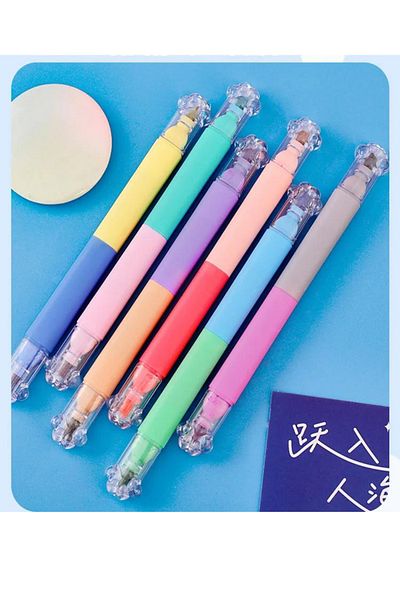 NaSaDAN 12 Color Double Sided Highlighter Set