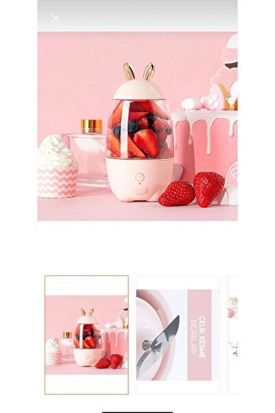 St Morritz Şarj Edilebilir Taşınabilir Tavşan Usb Bardak Meyve Sıkacağı Blend...