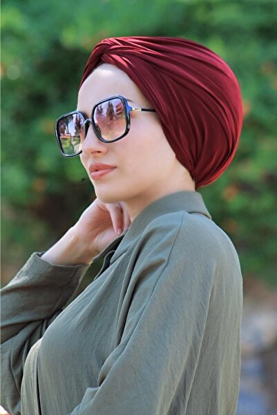 Sahra Şal Dünyası Capota infasurata Claret Red Ready Model