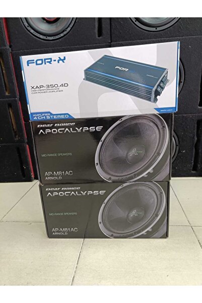 FORX5 KAMPANYA SET! 4 ADET APOCALYSE MİDRANGE ARNOLD SERİSİ FORR-X XAP-350.4D AMFİ