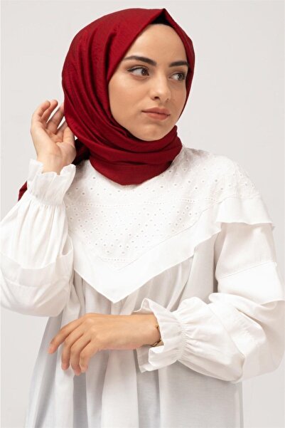 Şalland Шовковий бордовий шарф